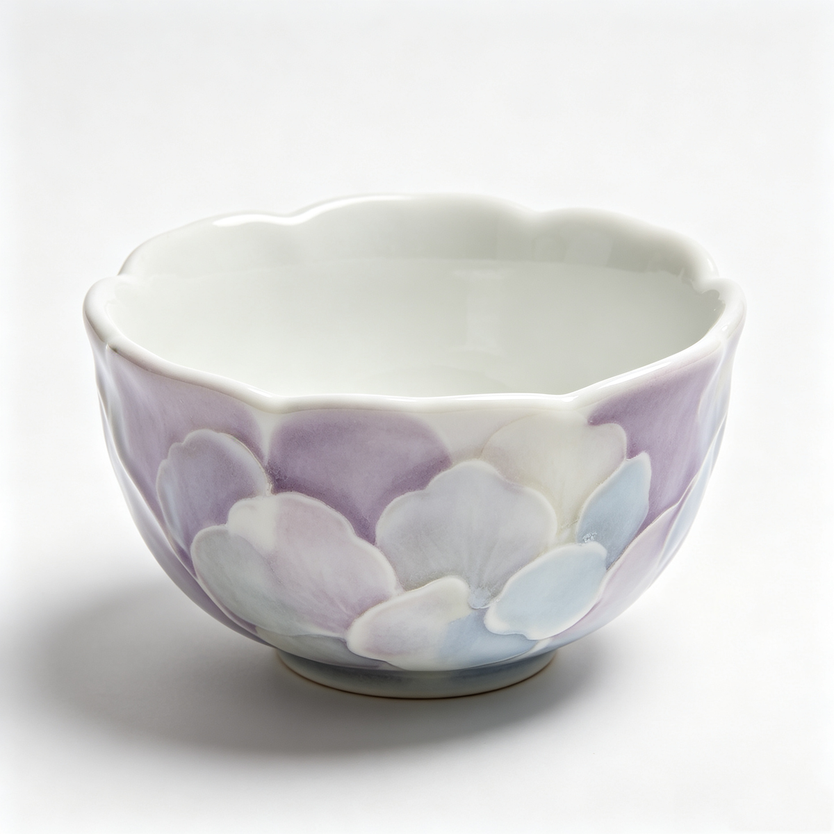 Lavender Peony Embossed Ceramic Bowl