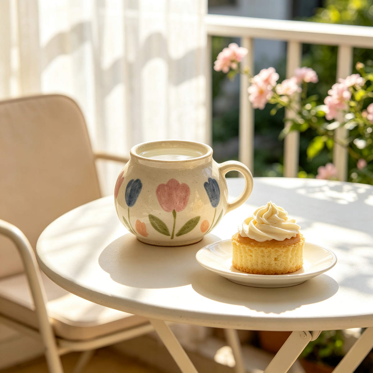 Handmade Speckled Tulip Ceramic Mug