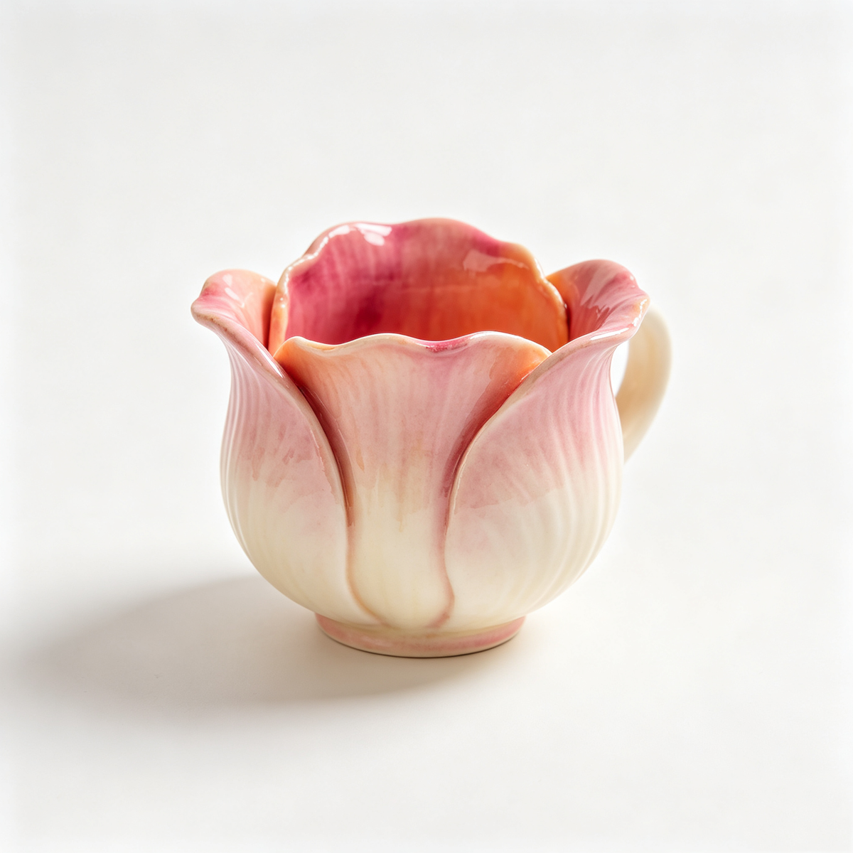 Pink Tulip Sculpted Mug